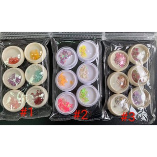 Phụ Kiện Hoa , Bươm Bướm Nail Trang Trí Móng Tay Nghệ Thuận Siêu Mỏng Mẫu Mới 2020 ( Sét 6 Hũ )
