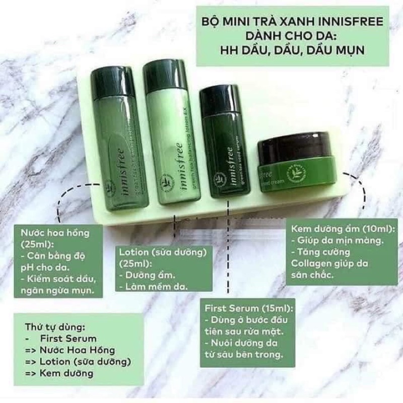 Set Dưỡng Da Innisfree Hoa Anh Đào Jeju Cherry Blossom Kit MINI 4 Món