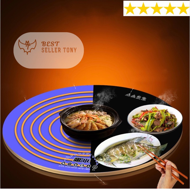 Mâm Điện hâm nóng thức ăn gia đình có khoá an toàn cho trẻ nhỏ