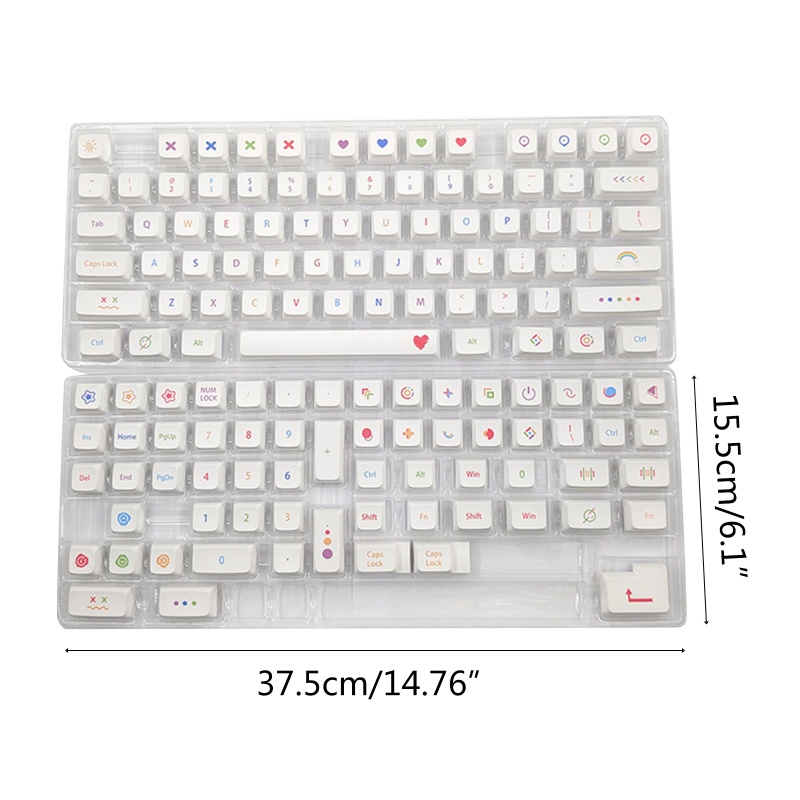 Bộ Phím Rời PBT 137 Phím Hình Cậu Bé Bút Chì Màu Dễ Thương Cho Cherry GMMK Pro