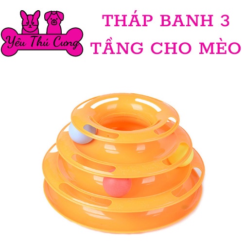 THÁP BANH 3 TẦNG CHO MÈO - YÊU THÚ CƯNG