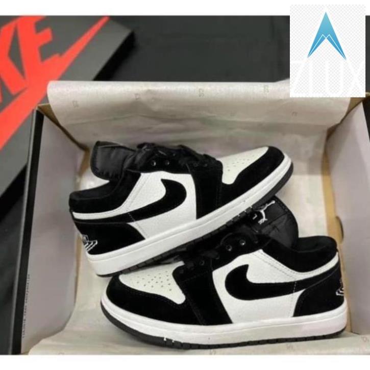 🤖 😸 Giày Sneaker Nam Nữ Ulzzang Giá Rẻ,Giày Nike Air Jordan Panda Cổ Thấp Bản Da Nỉ Đi Học Đi Chơi : . ! 🤖