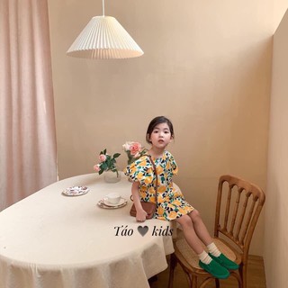 Váy hoa tay bồng bé gái