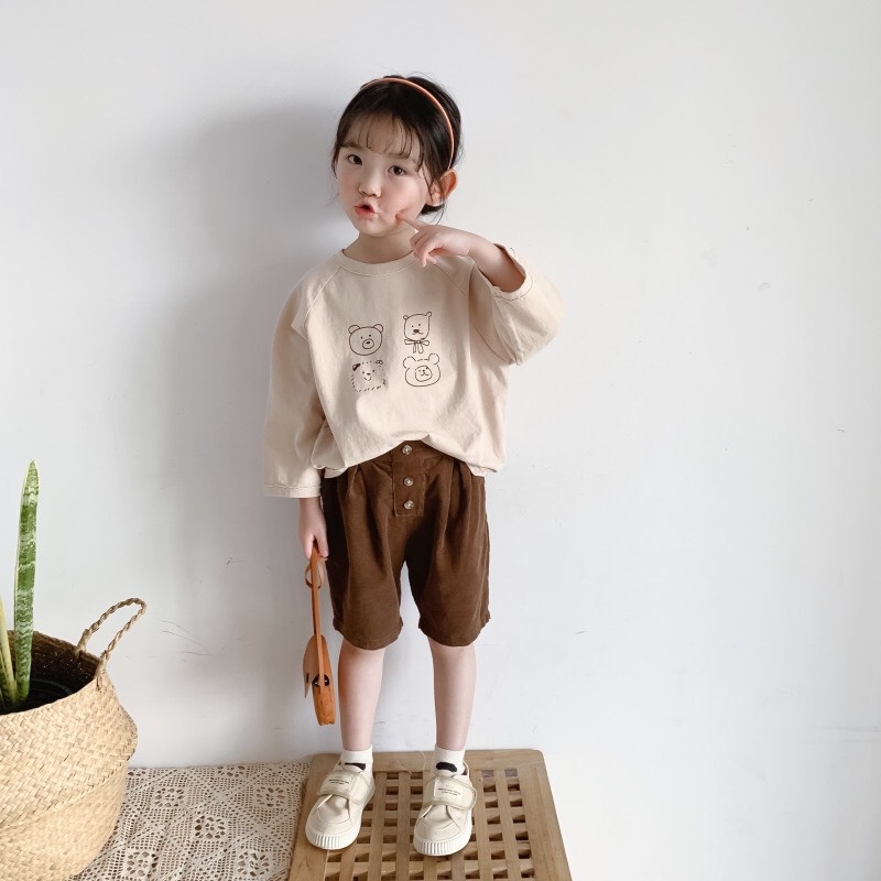 ÁO THUN TAY DÀI NGỘ NGHĨNH 1227 DÀNH CHO BÉ GÁI VÀ BÉ TRAI SIZE 80 ĐẾN 120
