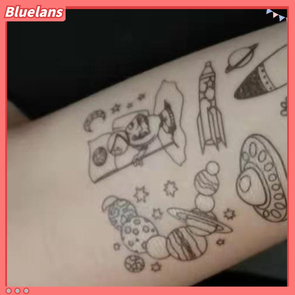 Hình Xăm Tạm Thời Bằng Giấy Họa Tiết Vũ Trụ Dễ Thương Thân Thiện Với Môi Trường