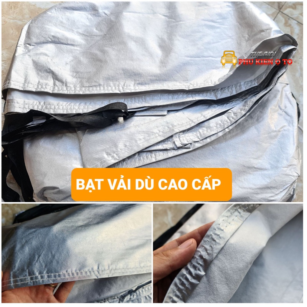 Bạt Phủ Xe Ô Tô Vải Dù chống nóng, chống nước tuyệt đối, có phản quang, chất liệu tráng nhôm 3 lớp bảo vệ xế yêu của bạn