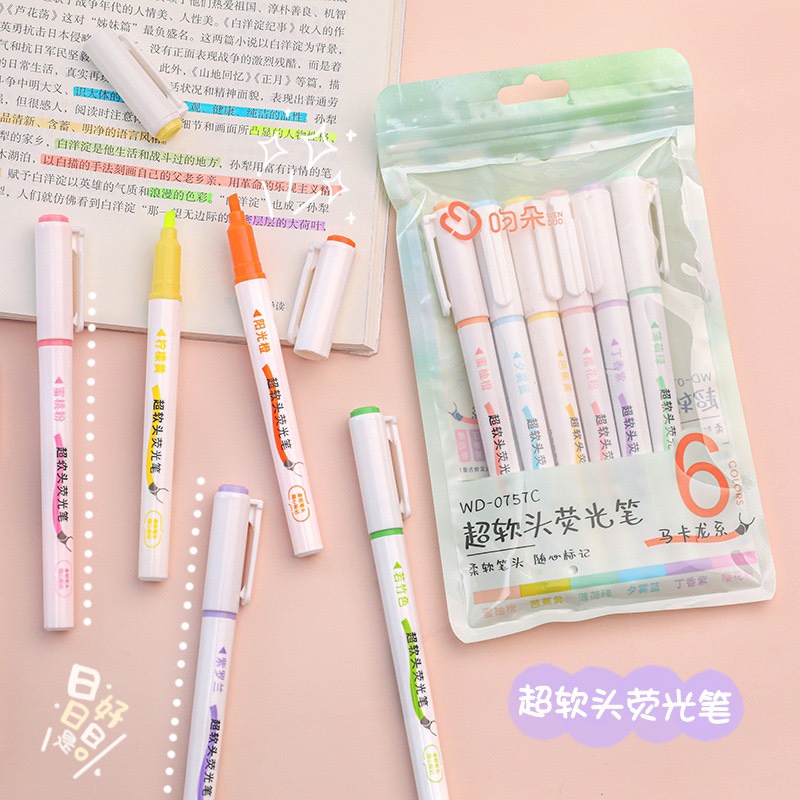 Set 6 cây bút dạ màu tươi - shopliam