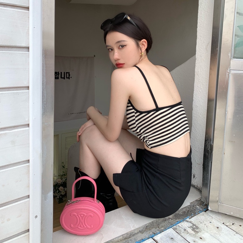 Áo Hai Dây Kẻ Sọc Thời Trang Mùa Hè Quyến Rũ Cho Nữ