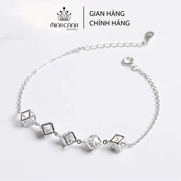 Lắc Tay Bạc Nữ Hình Hộp Đá - Minh Canh Jewelry
