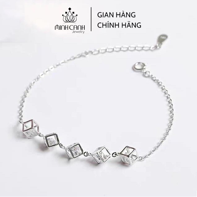 Lắc Tay Bạc Nữ Hình Hộp Đá - Minh Canh Jewelry