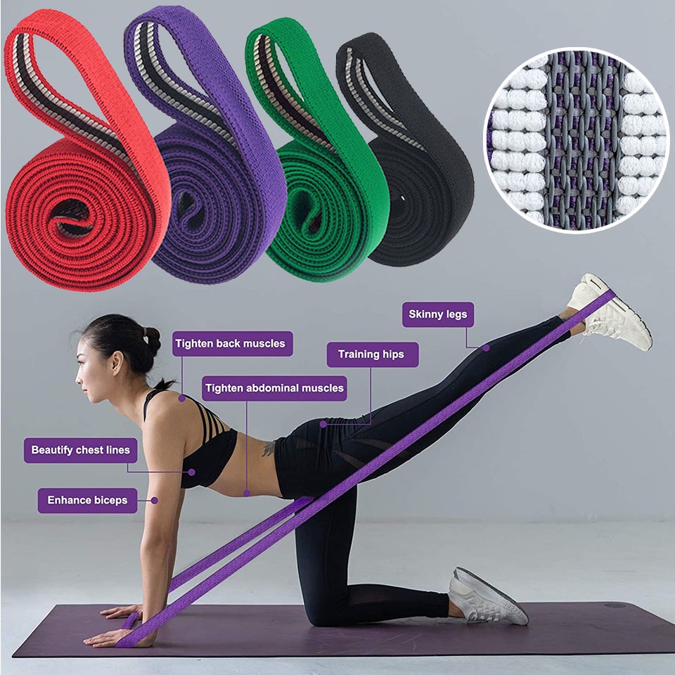 Dây Đai Kháng Lực Dài Co Giãn Dùng Tập Thể Dục/Yoga Thời Trang