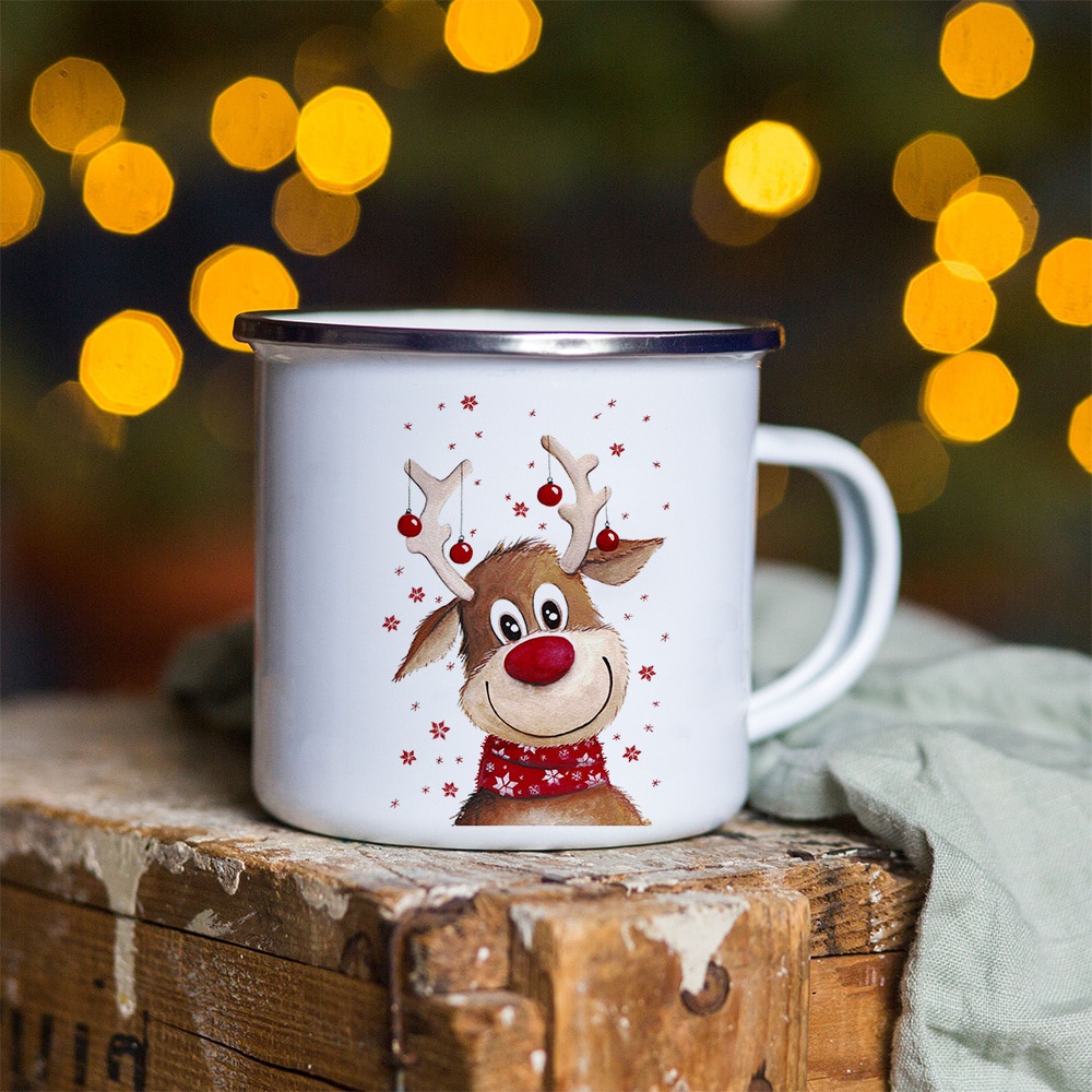 Tuần Lộc & Giáng Sinh Cốc Nước Nóng / Socola Hình Ông Già Noel