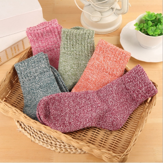 Đôi Vớ Len Dày Ấm Áp Phong Cách Vintage Cho Nữ