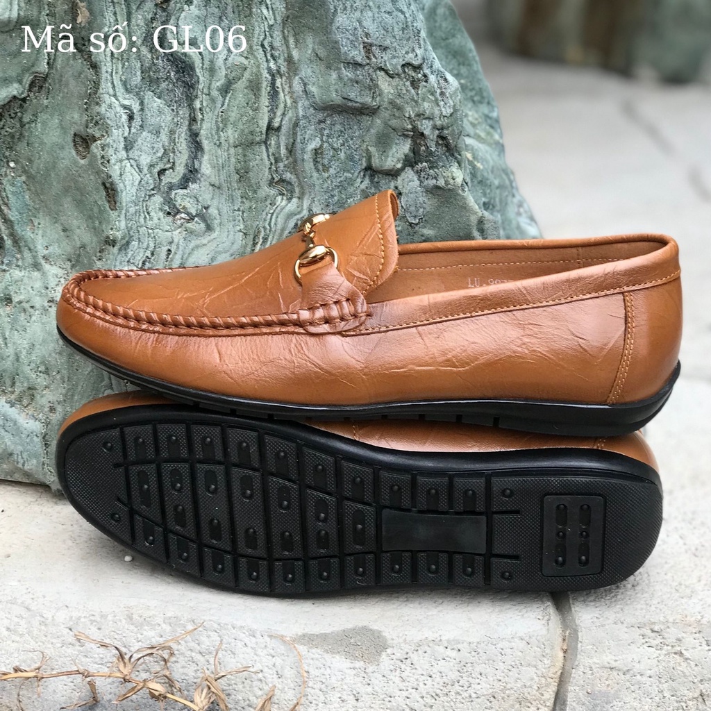 Giày lười nam Alo Davin Da Bò Cao Cấp GL06