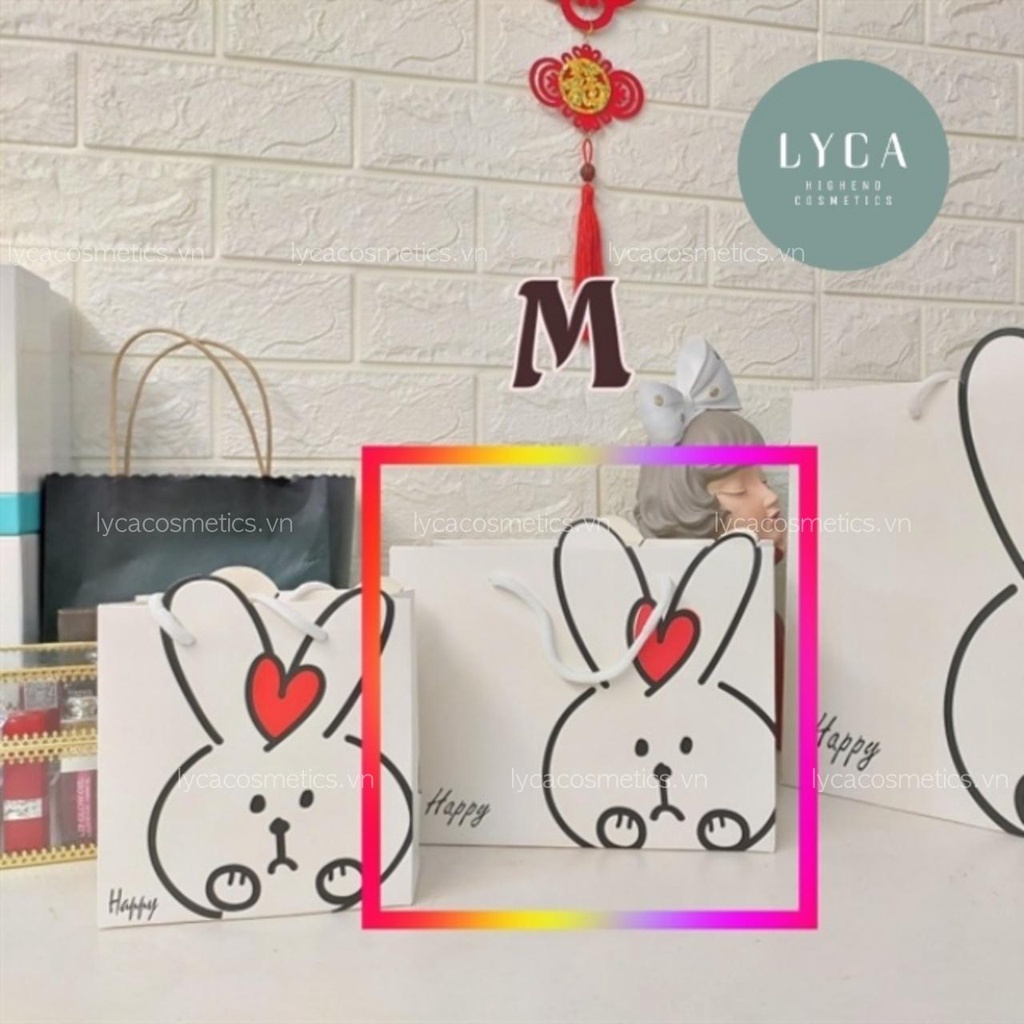 Túi Giấy Đựng Quà Tặng - Túi Tai Thỏ Siêu CUTE