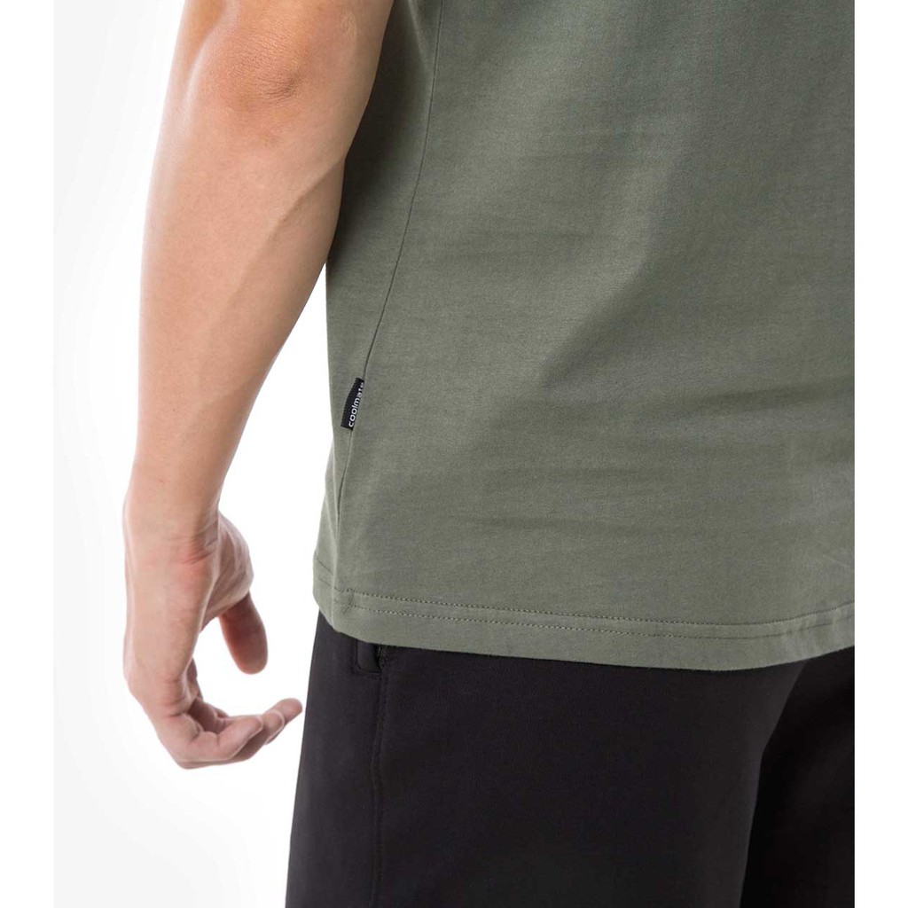 Áo thun nam 100% Cotton Coolmate Basics màu RÊU BỤI thương hiệu Coolmate