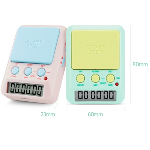 (sẵn hồng đậm) Đồng hồ học tập đếm giờ đếm ngày đèn LED DRETEC