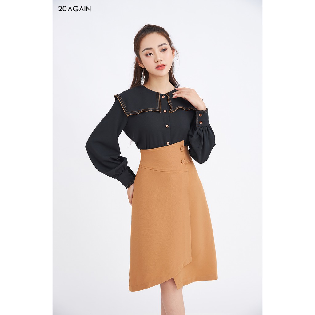Áo sơ mi nữ công sở cổ thủy thủ 20AGAIN ASA1478