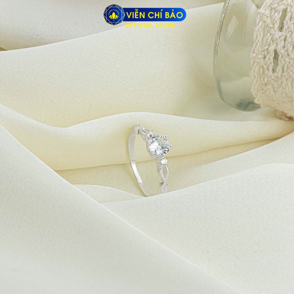 Nhẫn bạc nữ Clara chất liệu bạc 925 thời trang phụ kiện trang sức Viễn Chí Bảo N400408