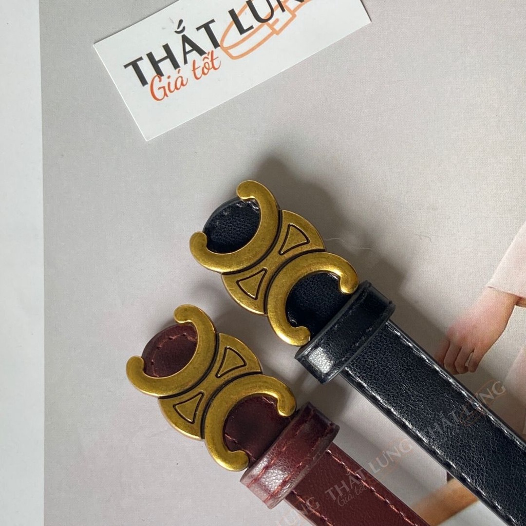 Thắt lưng váy mặt màu đồng cá tính bản nhỏ 1.8cm  TL420 - Thắt Lưng Giá Tốt
