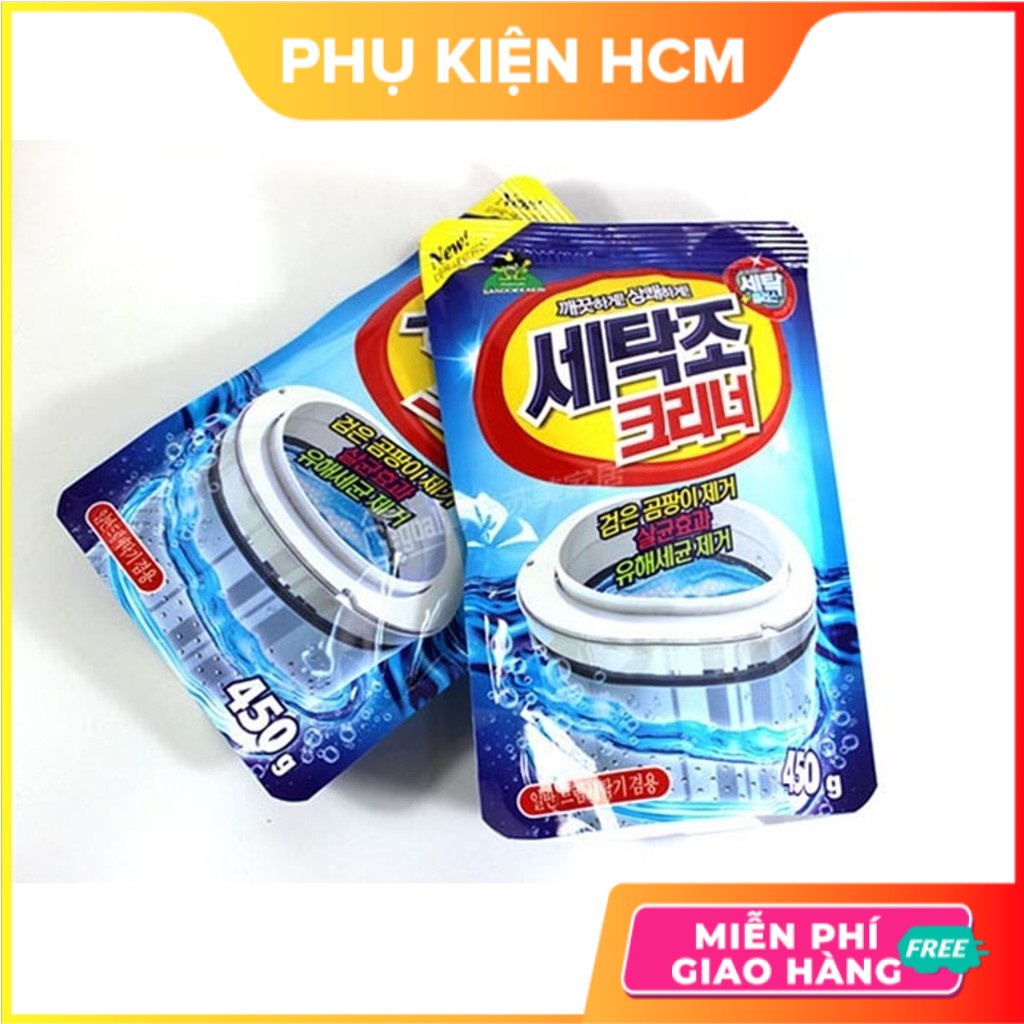 Bột vệ sinh máy giặt Hàn Quốc sát khuẩn khử mùi an toàn cho gia đình 450g - Phụ Kiện HCM