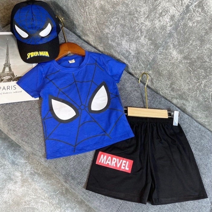 Áo phông siêu nhân nhện cho bé trai áo thun bé trai 8-18kg Củ khoai tây shop chất liệu cotton thoáng mát