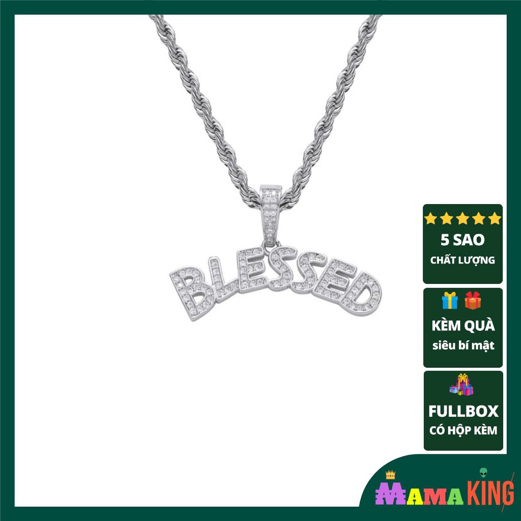 MẶT DÂY CHUYỀN NAM HIPHOP BLESSED BY MAMA KING