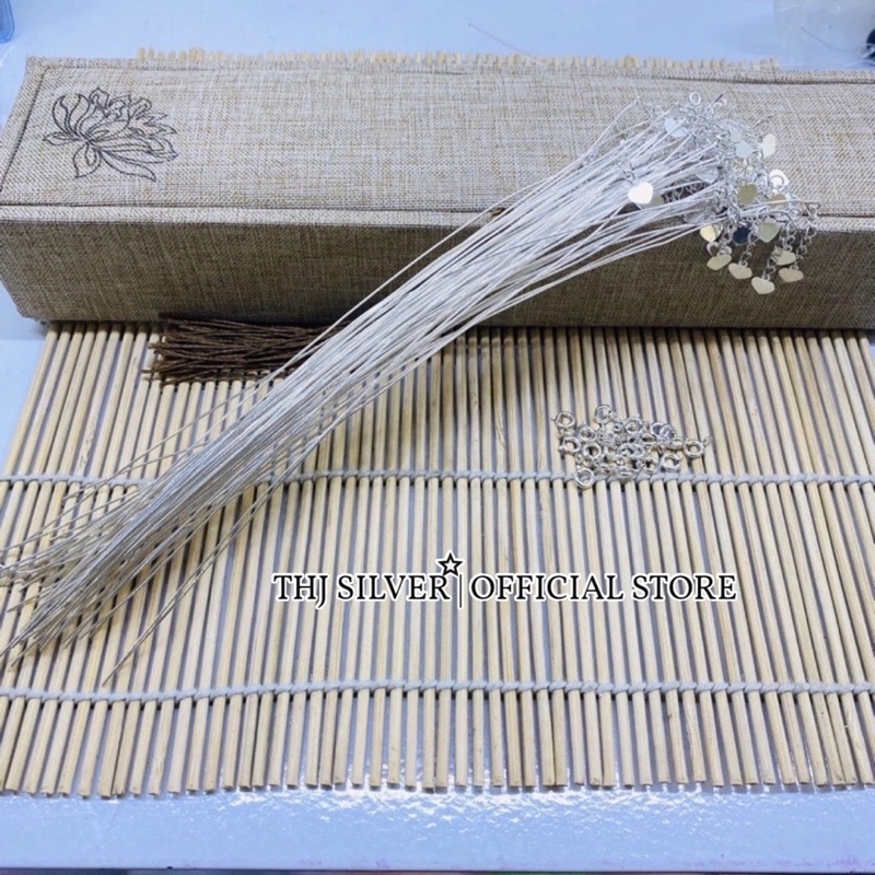 Dây xuyên vòng đá phong thuỷ chuẩn bạc ta - combo 5 sợi