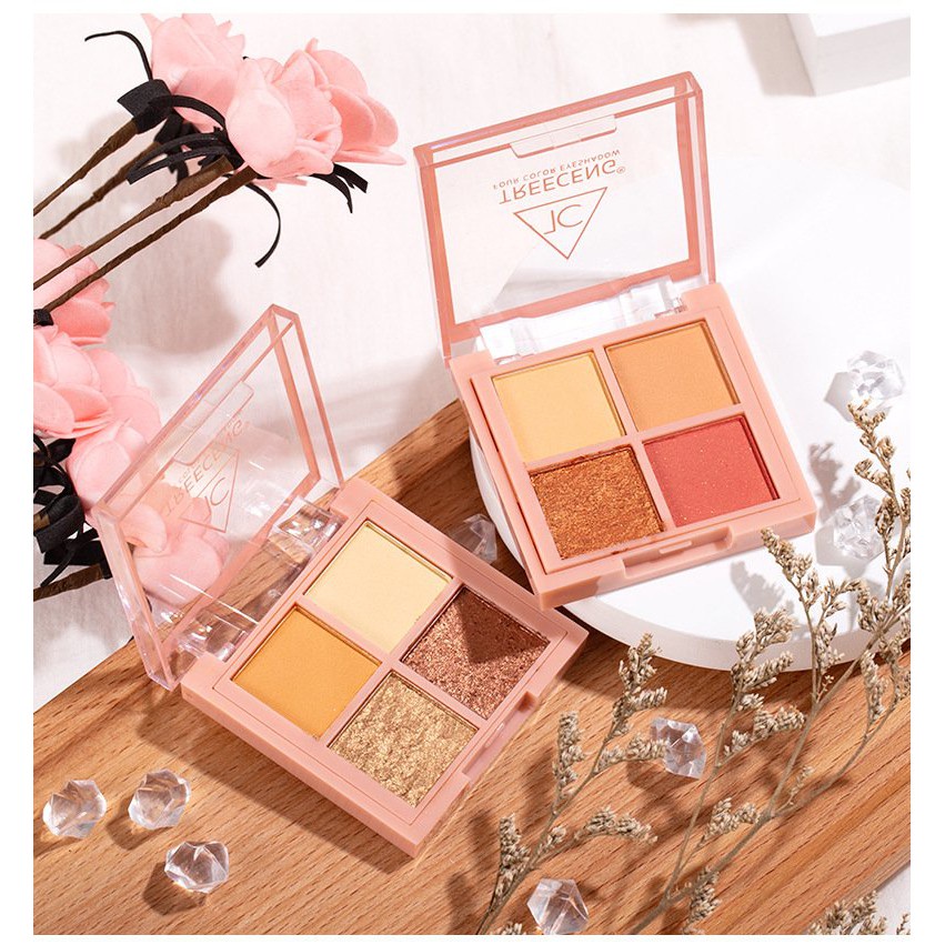 Phấn Mắt 4 Ô K'PEINE TC TREECENG Kèm Nhũ Thiết Kế Nhỏ Gọn Auth Nội Địa | BigBuy360 - bigbuy360.vn