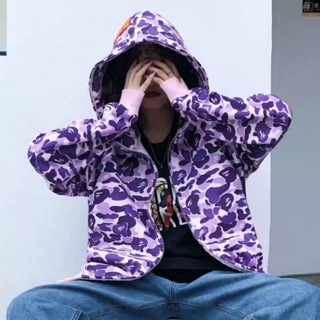 (order)Áo khoác Bape thời trang fullsize cực hot kèm hình thật