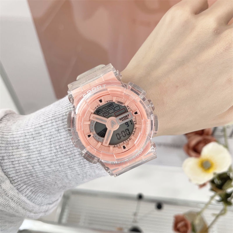 Tomato Influencer Đồng Hồ Điện Tử Chống Thấm Nước Màu Hồng Hoa Anh Đào Kiểu Dáng Thể Thao Cho Nữ Sinh Trung Học ins