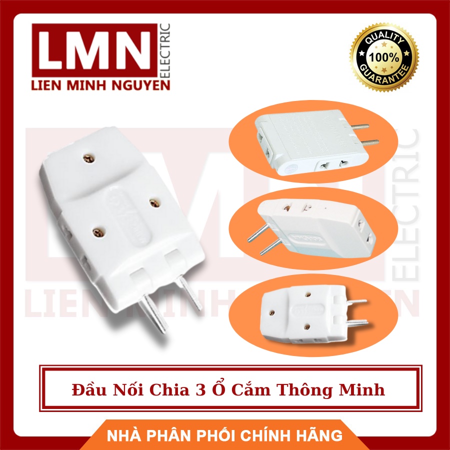 Đầu Nối Chia 3 Ổ Cắm Thông Minh - Hàng Việt Nam, Chất Lượng Cao