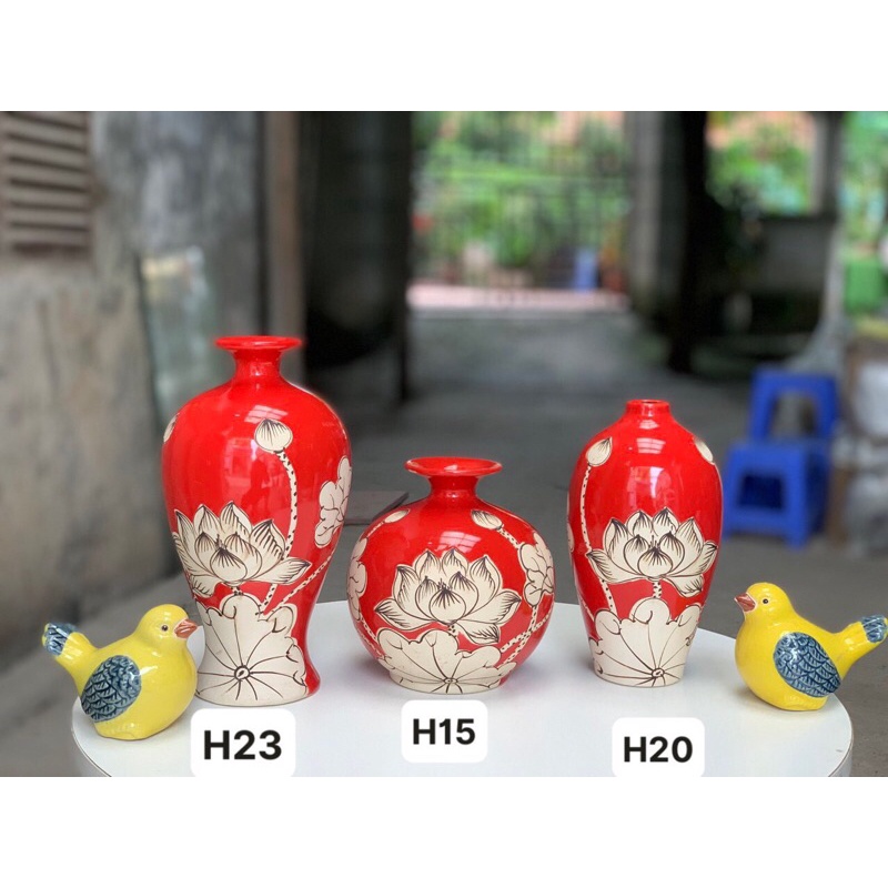 Bộ ba bình hoa, bình hút lộc