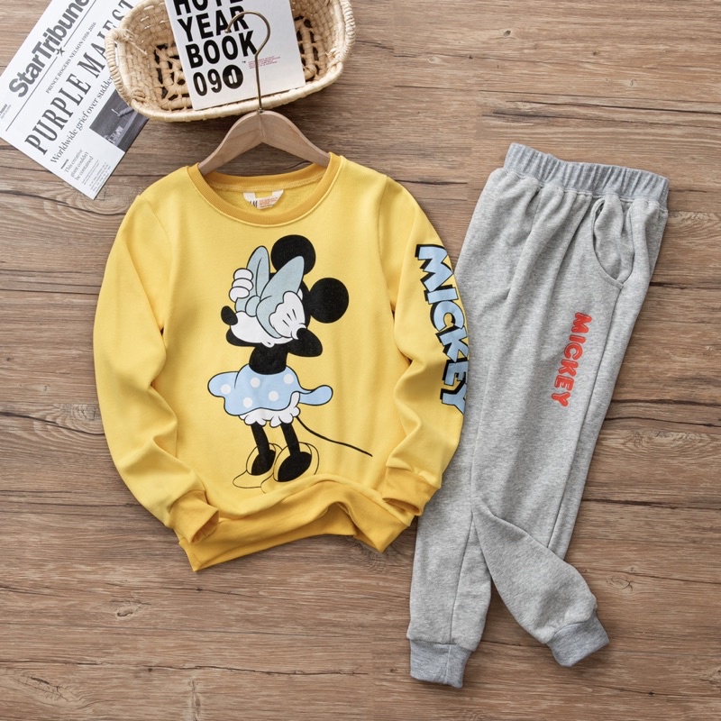 GIÁ SỐC  Bộ nỉ da cá bé gái xuất dư cực mềm mịn 18-43kg