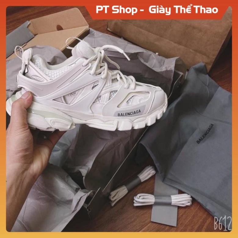 [FreeShip+ Hàng Cao Cấp] Giầy balen track 3 Full trắng ,Giày thể thao nam nữ Full phụ kiện (ảnh thật) Sneaker