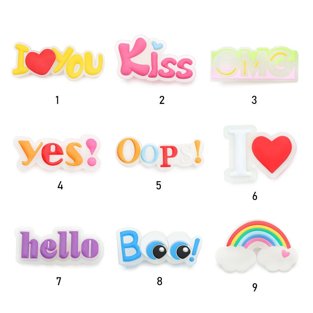 CHARMS Vòng Đeo Tay Bằng Nhựa Pvc Có Chữ Hello Độc Đáo