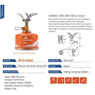 Bếp ga Titanium Fire Maple FMS-300T