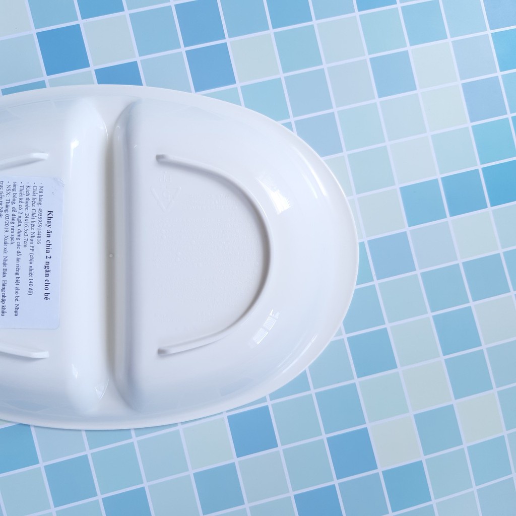 Khay ăn dặm bầu dục 2 ngăn Nakaya Nhật Bản