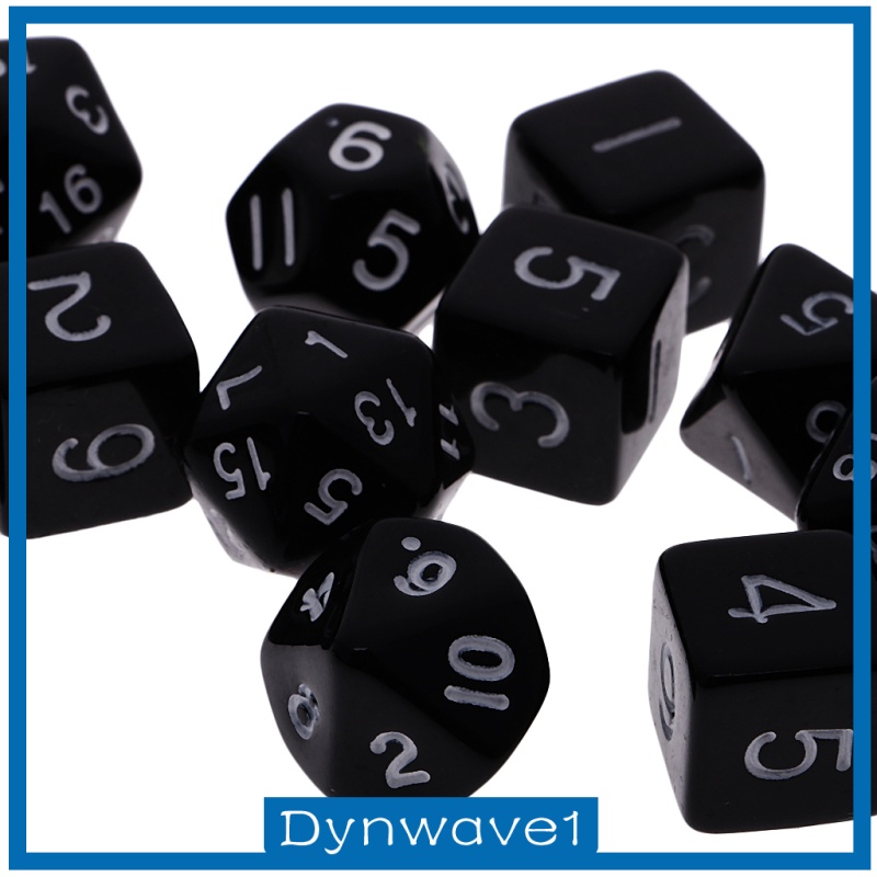 Xúc Xắc Acrylic 4-20 Mặt Rpg D4-D20 1) Kèm Túi Đựng Hiệu Dynwave1