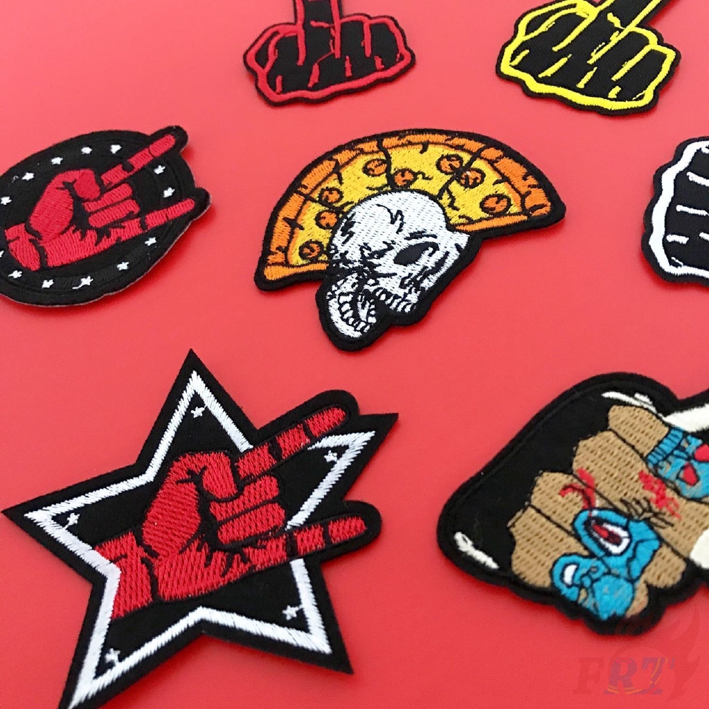 &gt; Hàng Sẵn Sàng &lt; ☸ Miếng Vá Rock Roll Thời Trang ☸ 1 Miếng Vá Hình Đầu Lâu