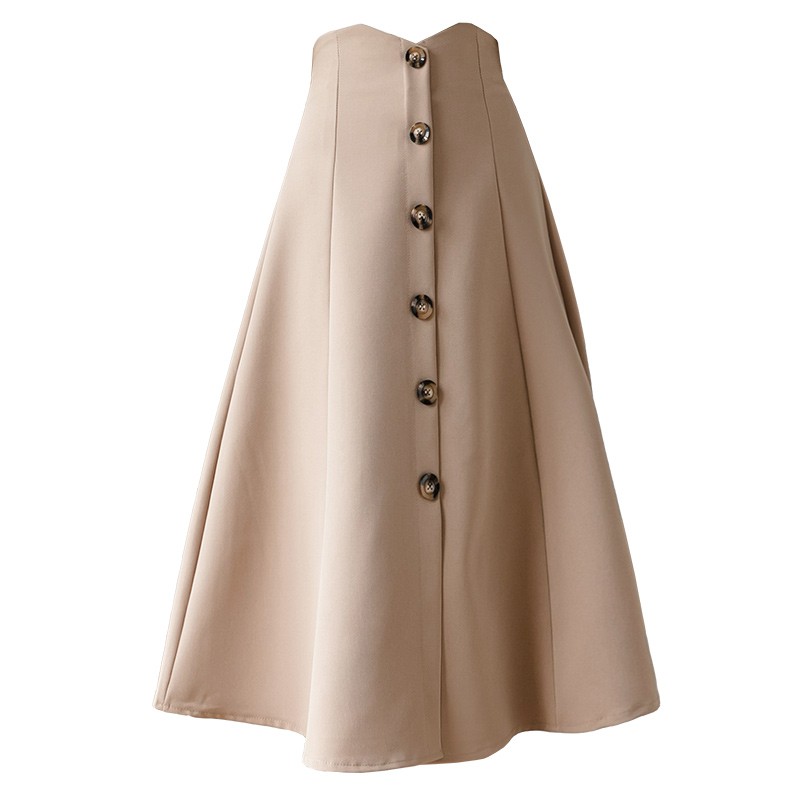 Chân váy lưng cao form chữ A phong cách Hàn Quốc thanh lịch trẻ trung cho nữ | BigBuy360 - bigbuy360.vn