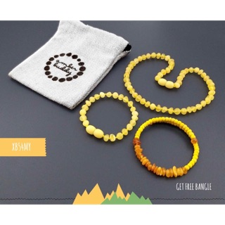 Vòng cổ Amber Handmade Úc chính hãng size 35 cm