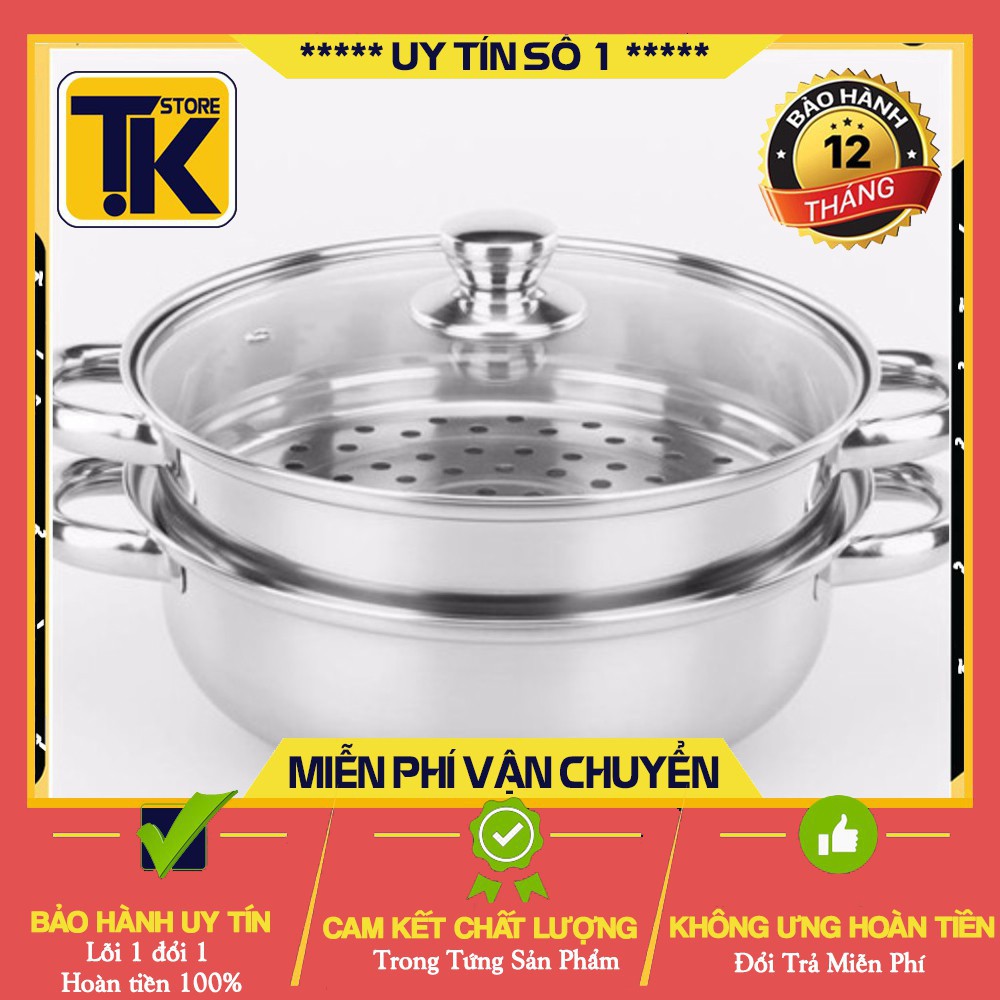 [Deal Hot] NỒI HẤP INOX 2 TẦNG ĐA NĂNG SIZE 28CM . .