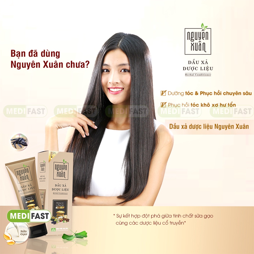 Bộ dầu gội và xả Nguyên Xuân Sạch Gàu 250ml dành cho tóc thường, tóc hư tổn, ngứa, gàu, khô xơ - từ thảo dược