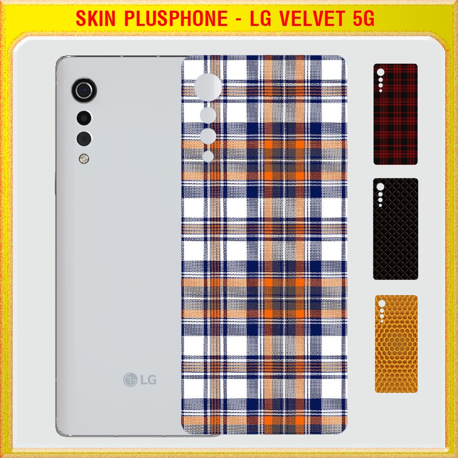 Dán Skin cho điện thoại LG Velvet 5G in hình caro
