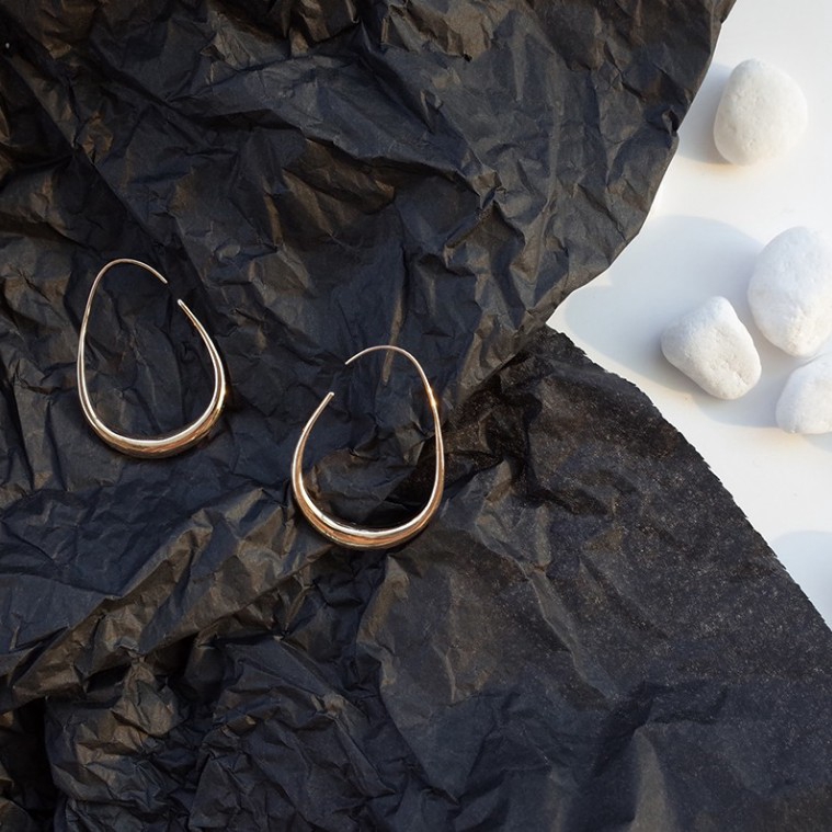 Khuyên Tai Kim Loại Thiết Kế Đơn Giản Thanh Lịch / Hoa tai / bông tai nữ