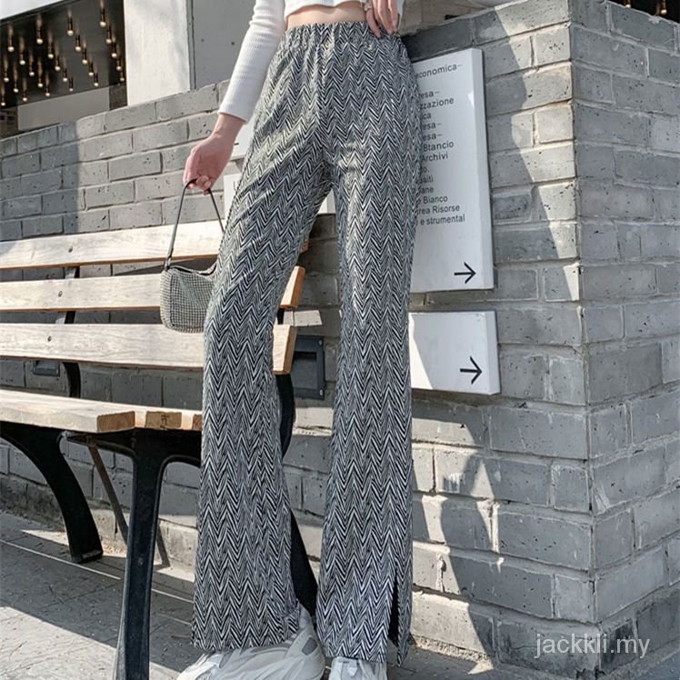 quần ống rộng Lưng Cao Xẻ Tà Thời Trang Mùa Hè Mới Cho Nữ 2021 | BigBuy360 - bigbuy360.vn