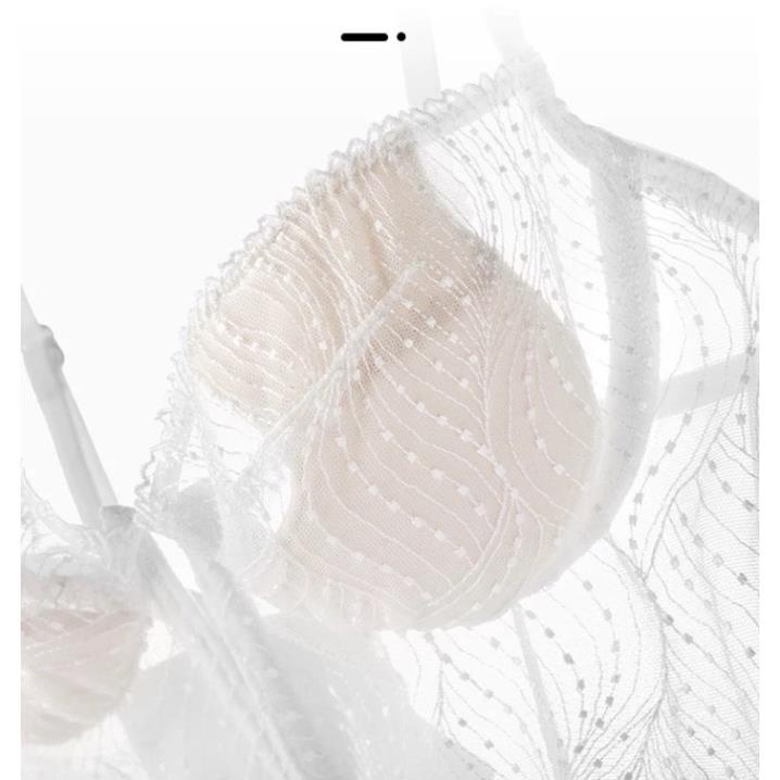 Áo Lót Nữ Softie Ren Lụa Vân Sóng Bản To Có Gọng Đệm Mỏng Cao Cấp 2008