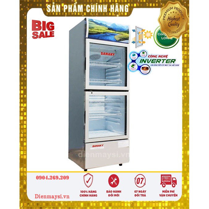 Tủ mát Sanaky Inverter 300 lít VH-308W3L (Miễn phí giao tại HCM-ngoài tỉnh liên hệ shop)