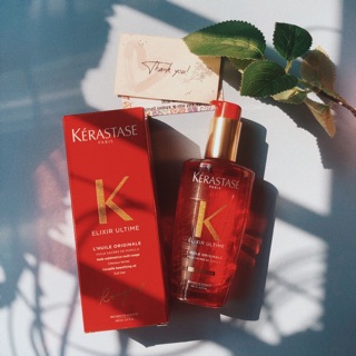 Dầu dưỡng tóc phục hồi phiên bản giới hạn KERAS Elixir Ultime Rouge.
